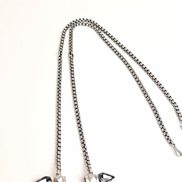 Necklace Stella and Dot Eclipse Necklace Silver Tone Pendant Statement Stunning - Picture 6 of 7